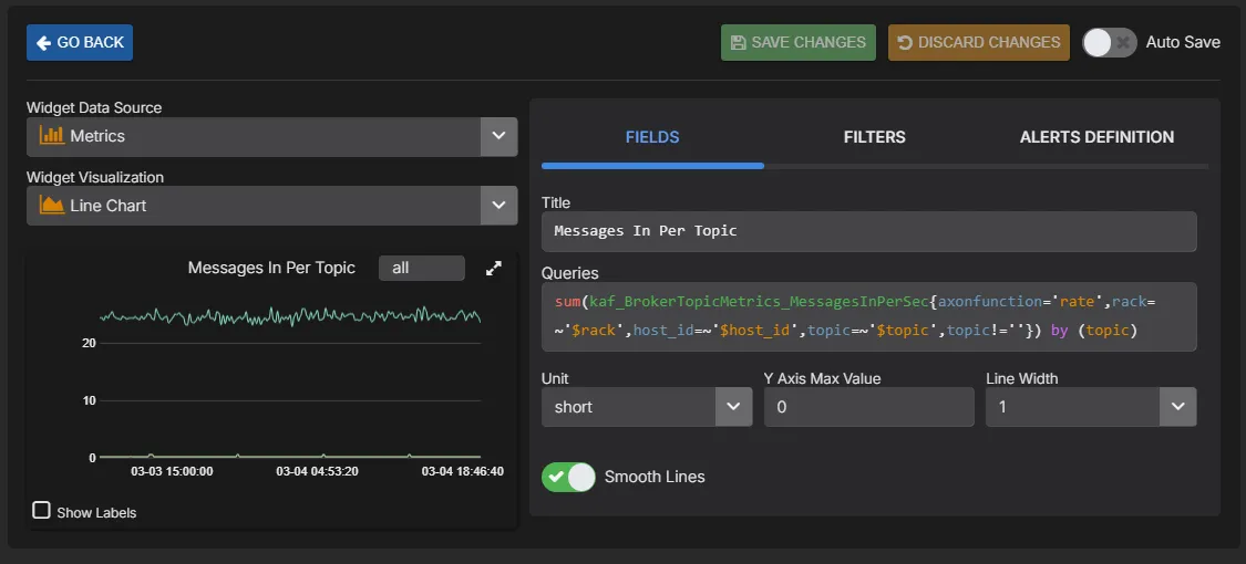 PromQL metrics query in AxonOps